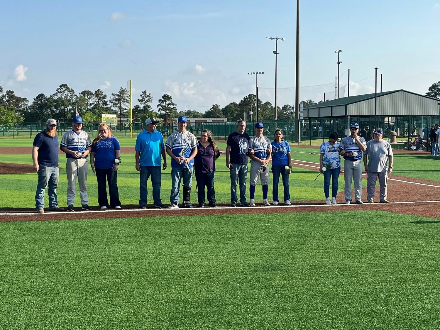 Shepherd seniors Jackson Hobgood, Steven Williams, David Somers and Cyrus Martinez were honored at the final game of the baseball season on Friday.