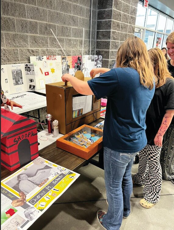 Students in Coldspring-Oakhurst CISD’s gifted and talented program created history projects and displayed them at the district’s Board of Regents meeting.