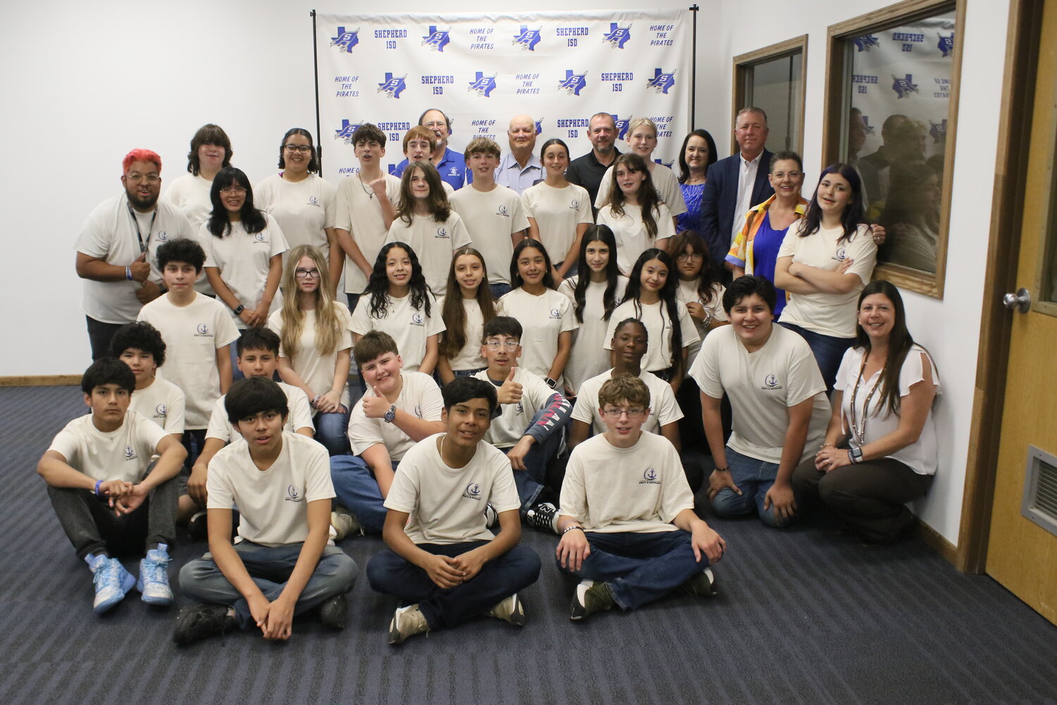 The Shepherd ISD Board of Managers honored the Middle School Band members and their recent superior rating.