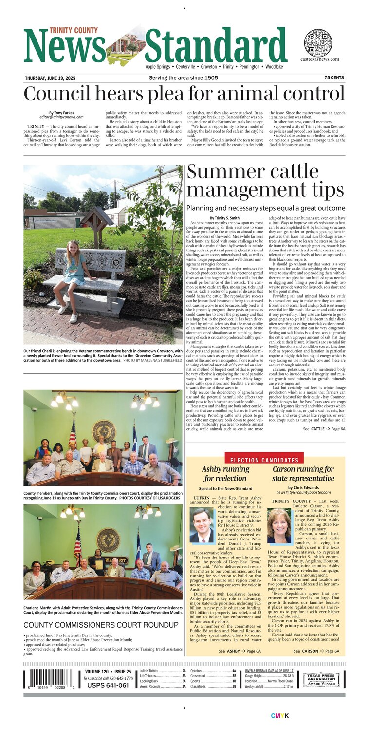 Trinity County News-Standard, Thursday, June 19, 2025
