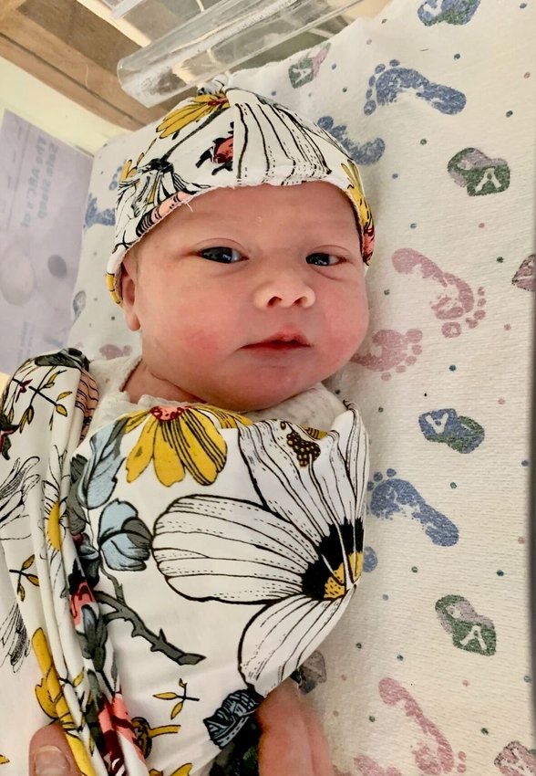 Kabin Olivia Myres, daughter of Haylee and William Myres, Plato, is the first baby born at Texas County Memorial Hospital. She was born Jan. 3.