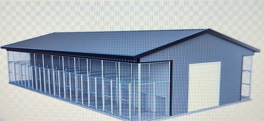 This rendering shows, conceptually, how the new West Plains Regional Animal Shelter facility is expected to look once it is completed. Fundraising is underway for the no-kill organization to reach its goal of $100,000 to complete the building's interior. The new structure is located on the same grounds as the existing facility, 1486 BB Highway in West Plains.