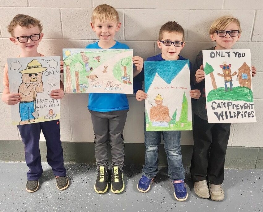 Mtn. View Elementary first grade winners, from left: Kade Brooks, Kainden Pruitt, Kyle Pringle and Gibson Myers.