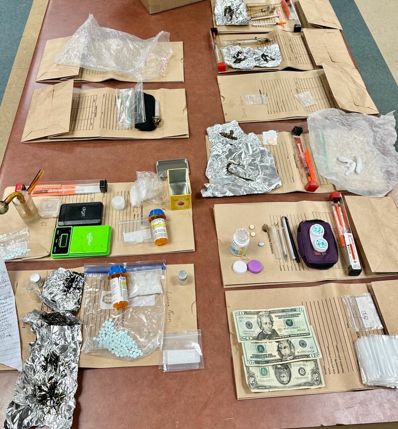 A search warrant executed by West Plains police Jan. 23 on Allen Street reportedly resulted in the discovery of about 40 grams of suspected meth and 260 pills believed to be cut with fentanyl. Two people were arrested on drug trafficking charges.