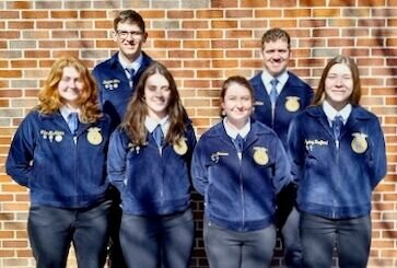 Mtn. View-Birch Tree Liberty FFA Officers are, front row, from left, Secretary Lillie McAdams, Reporter Grace Conner, President Ava Greenan and Vice President Sydney Radford. Back row: Sentinel Drayton Wells and Treasurer Adrayn Holden.