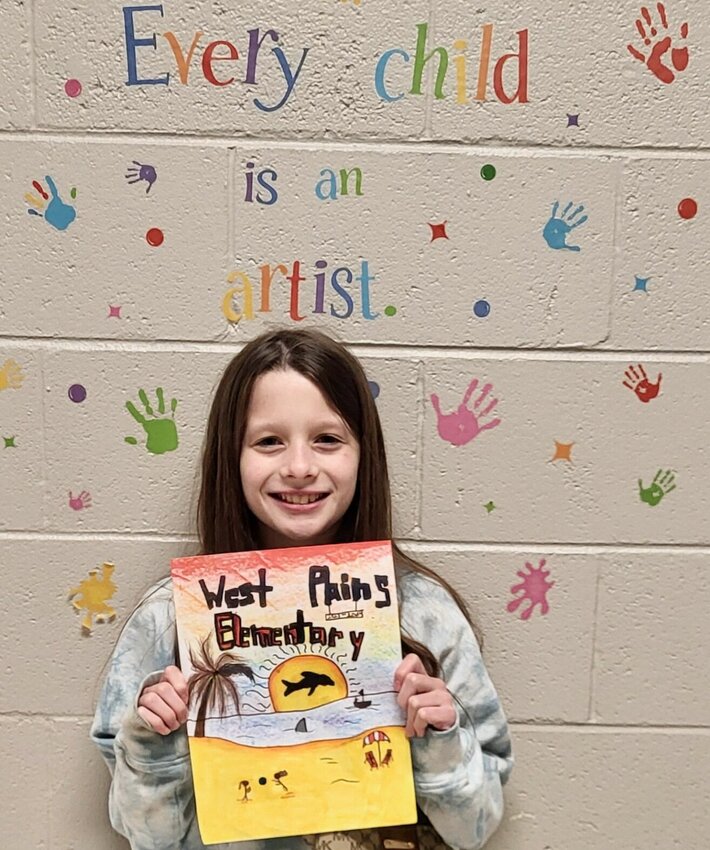 West Plains R-7 School District officials extend congratulations to Khloe Swims, the talented fourth grade artist who won the West Plains Elementary 2023-2024 yearbook cover contest. Terri Tomlinson’s and Tiffany Bryce's fourth-grade art students created yearbook designs and then voted for their favorite.