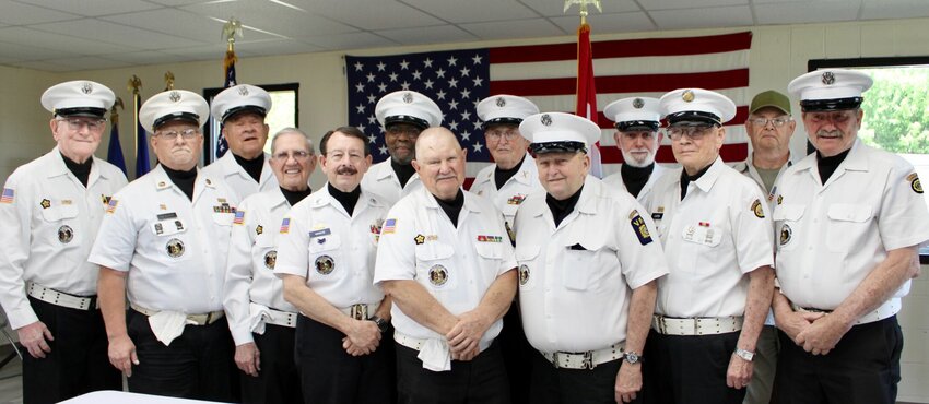 Members of the Honor Guard, which performs the duties of military funerals, met Monday at the American Legion Hall off of Bill Virdon Boulevard to celebrate the 30th anniversary of its formation. The anniversary goes further back than the official formation of the Missouri Military Honors Program in 1999. Founding members Charles Raggo, now living in Brighton, Tenn., and Dale Bjorgaard stopped by the Quill to talk about what the Honor Guard does and touch upon its history. The group first met on April 9, 1994, to practice its duties, and approached local funeral directors and those in the area about administering the unique recognition of military veterans at funeral services at a time when it wasn't very common. That includes the playing of taps by a bugler, a 21-gun salute if requested by the family and the removal of the American flag from the veteran's casket, folding it and presenting it to the veteran's family. Honor Guard members, from left: Joe Bean, Ed Beaver, Stanley Taylor, Raggo, Phil Vance, Charles Boyd, Bjorgaard, Larry Ball, Norman Carte, Owen Lunn, founding member Kelly Deadmond, Speedy Curtis and Larry Van Hove. Perry Johnson and Lynn Campo are also members. Another founding member, Howard Correll, died in 2022 at age 90.