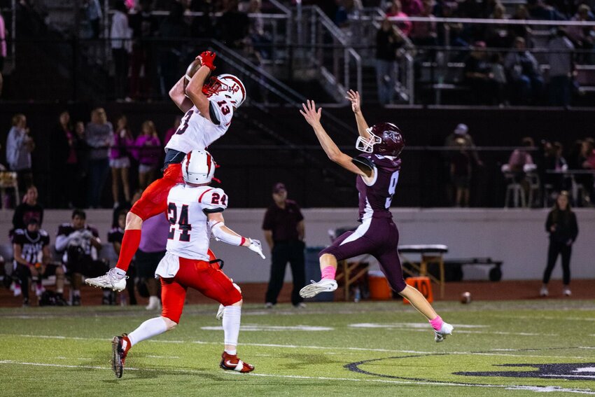 Jacob Moore makes a soaring catch.