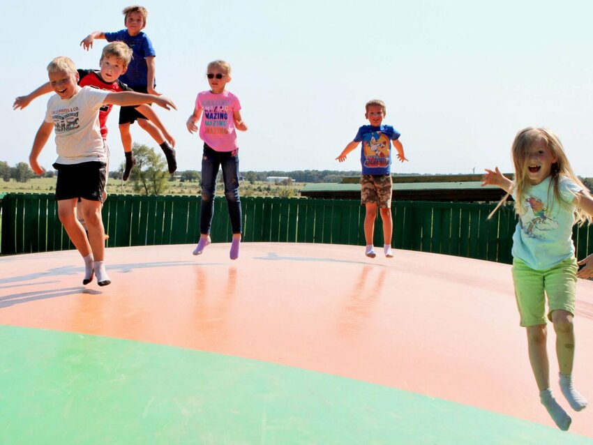 Students in Hanna Ellett's second grade class at Howell Valley visited McWilliams Pumpkin Patch and had fun bouncing on the ground level inflatable jumping pillow. Other activities enjoyed during the field trip included up-close encounters with exotic and barnyard animals and birds, a corn maze, giant slide, tire swings and a train ride. Hours are 9 a.m. to 5 p.m. weekdays, 10 a.m. to 5 p.m. Saturdays and noon to 5 p.m. Sundays. Admission is $15 each, free for children age 2 and younger, with additional optional concessions and activities. McWilliams Pumpkin Patch is located at 4007 County Road 6920 off of west U.S. 160, about 7 miles southwest of West Plains. Call 417-256-6470 for more information.