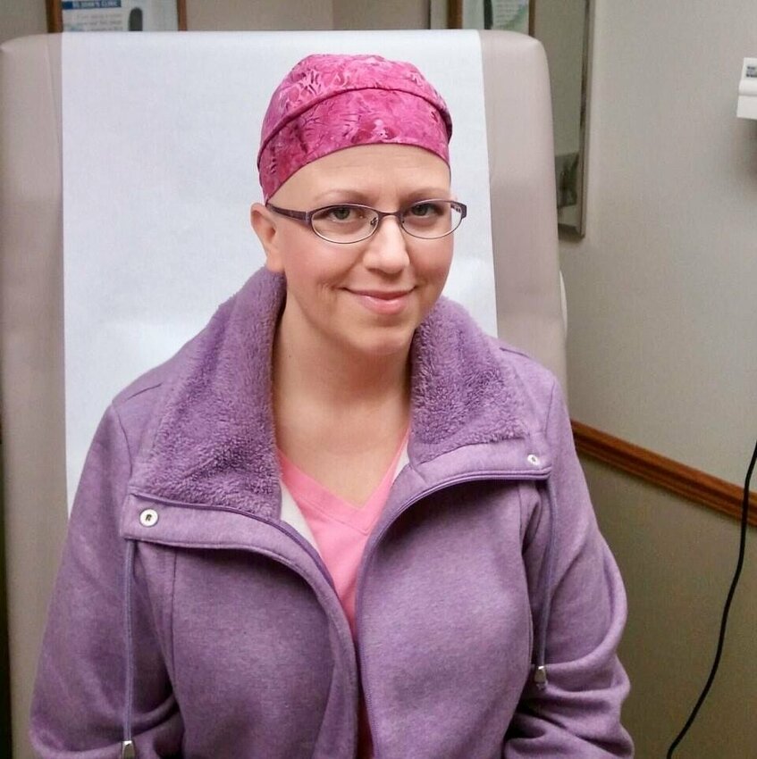 April Crites kept her smile while undergoing breast cancer treatment.