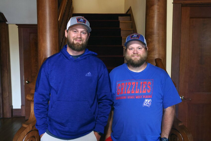 THE COACHING STAFF for the 2024-2025 Grizzly Softball team at Missouri State University-West Plains (MSU-WP) is set. From left are Assistant Coach Alec Matlock and Head Coach Ryan Hargrove. (MSU-WP Photo)
