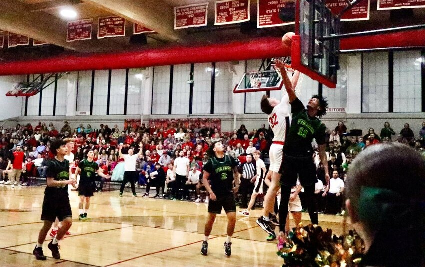 Clayton Robbins with a layup.