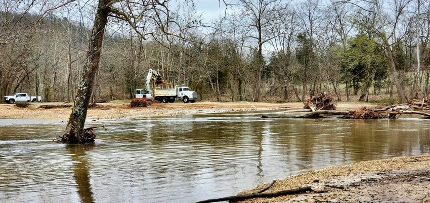 Ozark National Scenic Riverways maintenance crews are hard at work to restore campgrounds and river access.