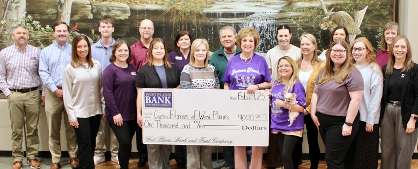 West Plains Bank &amp; Trust Company is a $1,000 donor to the 37th annual Cystic Fibrosis Concert, taking place tonight. The signature fundraiser, organized by Cystic Fibrosis of West Plains volunteers, has featured performances by nationally-known country music artists and is supported by donations of cash and auction items by scores of local businesses and people. The event begins with silent and live auctions, followed by a 7 p.m. performance by youth singing group Jessica's Friends, opening for returning artist Rodney Atkins. Ticket prices $40 for adults and $5 for children at the door.
