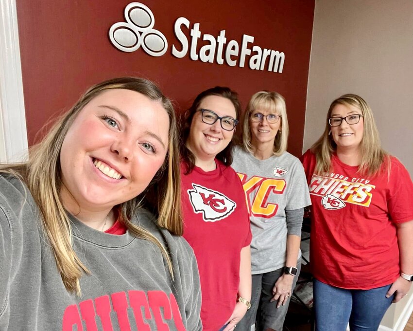 Ramona Heiney-State Farm Insurance will celebrate 10 years in business on May 30, and invites the community to come help celebrate. Festivities start at 9 a.m., with a Greater West Plains Area Chamber of Commerce ribbon cutting at the office, 1024 Porter Wagoner Blvd. in West Plains. From 11 a.m. to 5 p.m. the business will partner with the Chick-Fil-A food truck to host an event at Tractor Supply, 1564 U.S. 160 in West Plains. Customers and non-customers are invited. To kick off the celebration, the first 100 sandwiches will be free, with a limit of one per customer. There will also be giveaways and a photo op in State Farm&rsquo;s giant inflatable chair. &ldquo;But what makes this event even more special is our commitment to giving back to the community,&rdquo; said Heiney. &ldquo;We're proud to announce a $500 donation to the Rotary Backpack Program, and we'll match up to another $500 in community donations.&rdquo; Donations will be accepted at the event. From left, employees Addi Luna, Abbey Hicks, Heiney and Brittany Diamond.