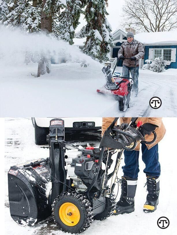 Be careful when changing directions while using your snowblower.