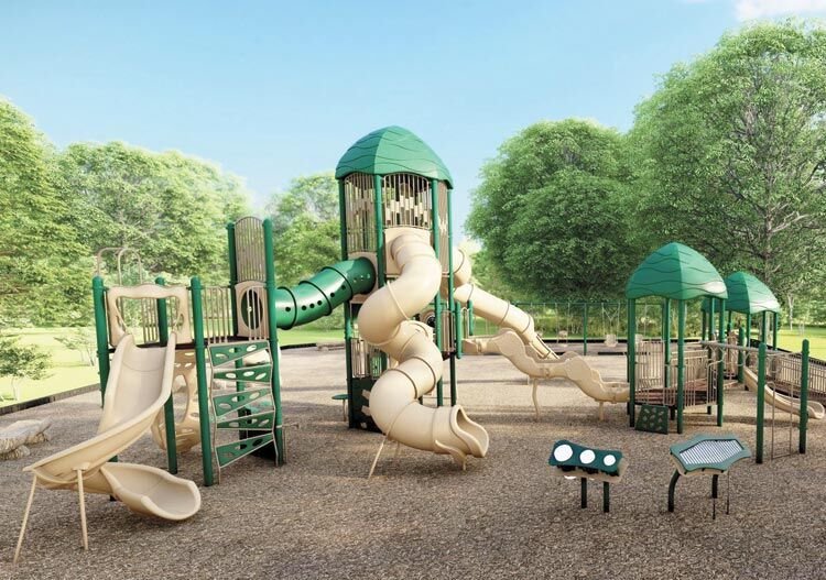 This is what a replacement playground at Purcell Lake might look like, though the actual design and fixtures are still to be decided.