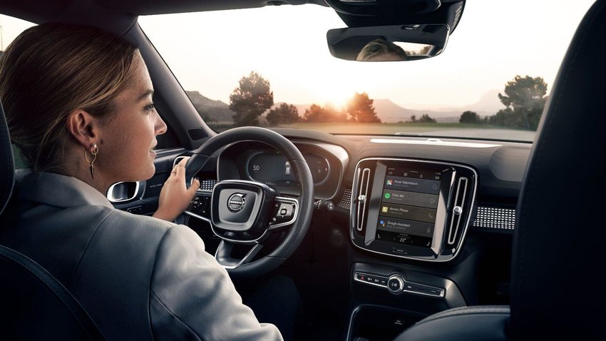 A new Insurance Institute for Highway Safety report says the more comfortable and trusting drivers are of advanced driving assistance systems, the more complacent and distracted they become. (Volvo Car USA)