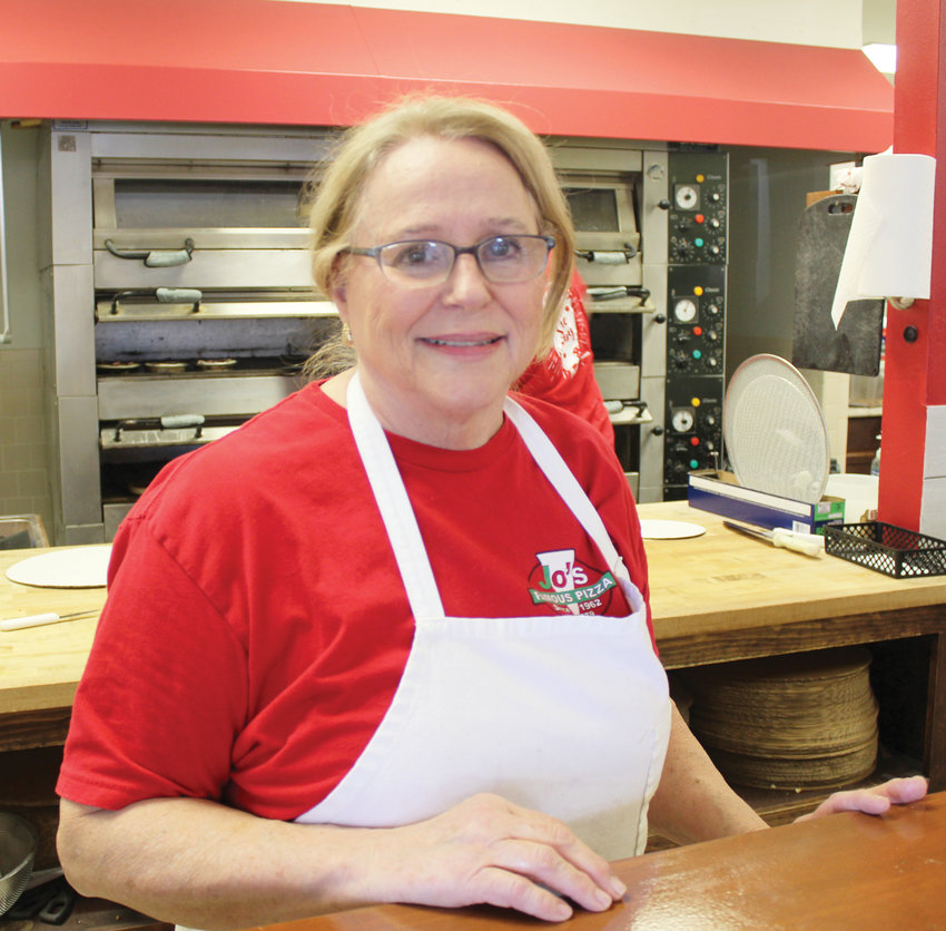 Monday was a hectic day for Kathy Andrews who owns Jo&rsquo;s Famous Pizza with her son, Adam. The pair closed the landmark Purcell eatery for an extensive face-lift and reopened the 60-year-old institution on Monday. Andrews was founder Jo Powers&rsquo; younger sister and  literally grew up in the business.