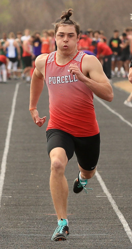 Purcell senior Titus Mason qualified for the State track meet at Western Heights May 6-7 in the 4x100 and 4x200 relays.