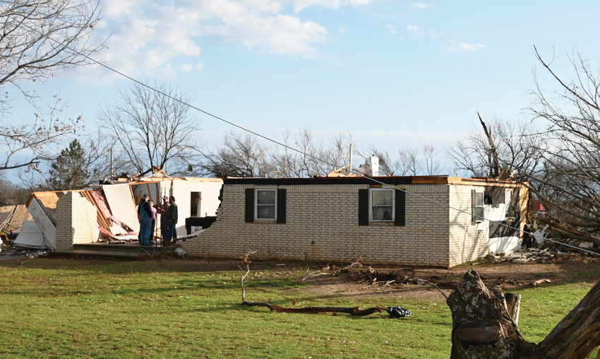The Wayne home of Tim and Missi Lynn was heavily damaged when an EF2 tornado ripped through Wayne December 13 at 5:30 a.m. Donations have poured in and the couple is deciding where to rebuild.