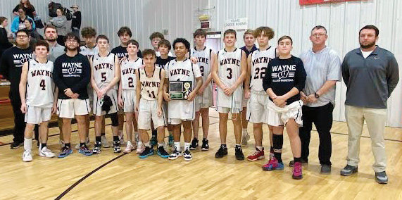 The Wayne Bulldogs, coached by Jackson Embry, were runners up in the Graham-Dustin tournament over the weekend. They had wins over Macomb and Porum but lost to Maud in the championship game, 60-54.