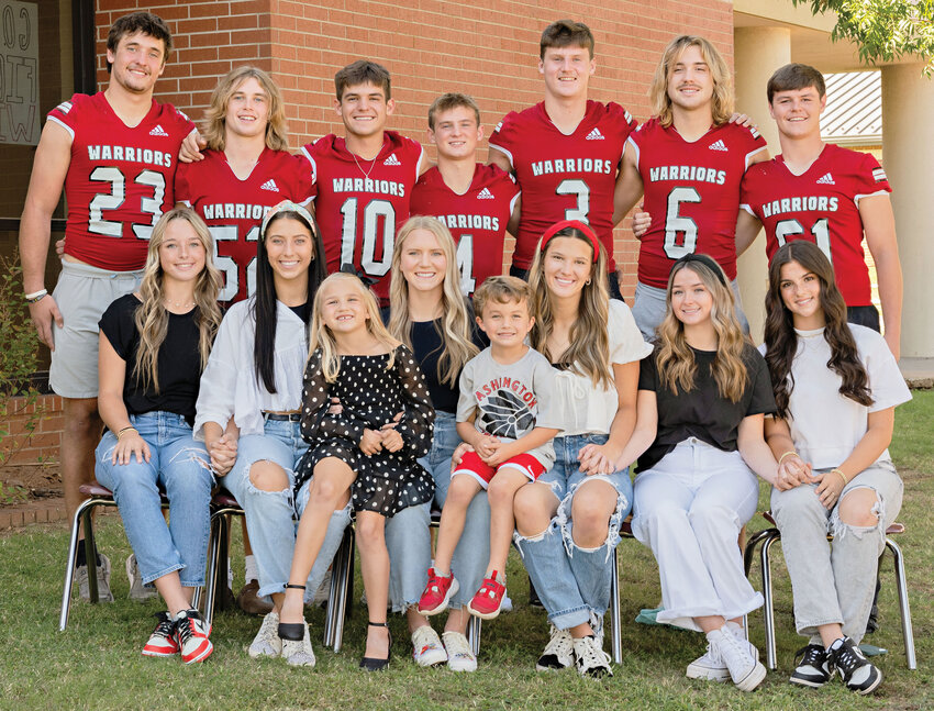 The Washington Warriors will hold homecoming coronation at 7 p.m. Friday at Reed Field. Members of the homecoming court include, from front left, Emersyn Massey, Halle Andrews, flower girl Madeline Wilkerson, Haven Brewer, crown bearer Weston Van Paul, Alexis Gay, Journey Childress and Daphne Palumbo. On the back row, from left, are Naithen Spaulding, Easton Berglan, Major Cantrell, Cole Beller, Cooper Alexander, Cage Morris and Baylor Haynes.