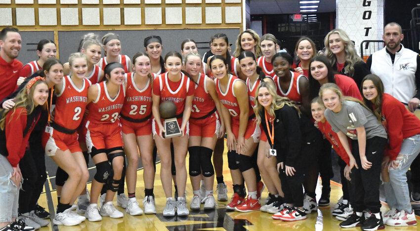 The Washington Warriors were runners-up in the Bertha Frank Teague Mid-America Basketball Tournament. They defeated Hartshorne and McAlester but fell to Carl Albert in the finals.