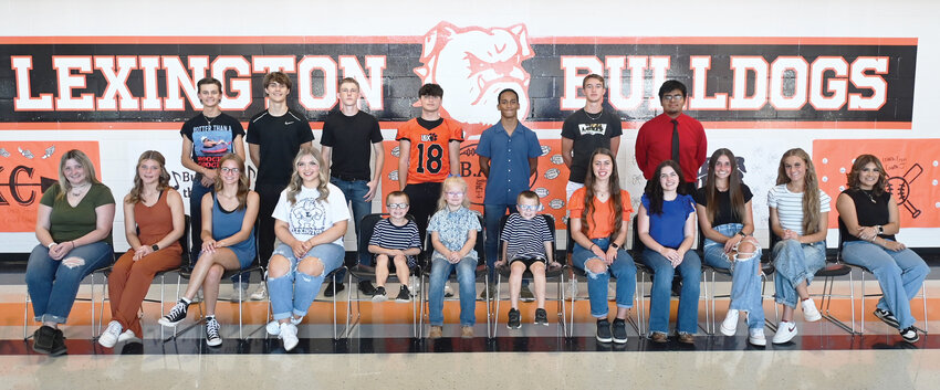 Lexington High School will hold homecoming coronation Friday night at Floyd West Field at 6:30 p.m. prior to the Bulldogs’ game against Lindsay. Members of the court this year, from front left, are Chasity Chandler, Briana Tarp, Aspen Landers, Teegan Reed, Crew Doty, Sage Spears, Elias Doty, Jalen Idlett, Savannah Warren, Baylee Rillema, Faith Humbolt and Itzel Nunez. On the back row, from left, are Dax Beason, Reagan Smith, Jace Johnson, Spencer Vanoostrum, Klauen Shird, Elijah Pearman and David Ocampo.