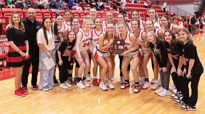 The Washington Warrior girls basketball team defeated Lexington 86-11 to claim the District title Saturday night. Washington will host Silo tonight (Thursday) at 6 p.m. in the opening round of the Regional tournament.