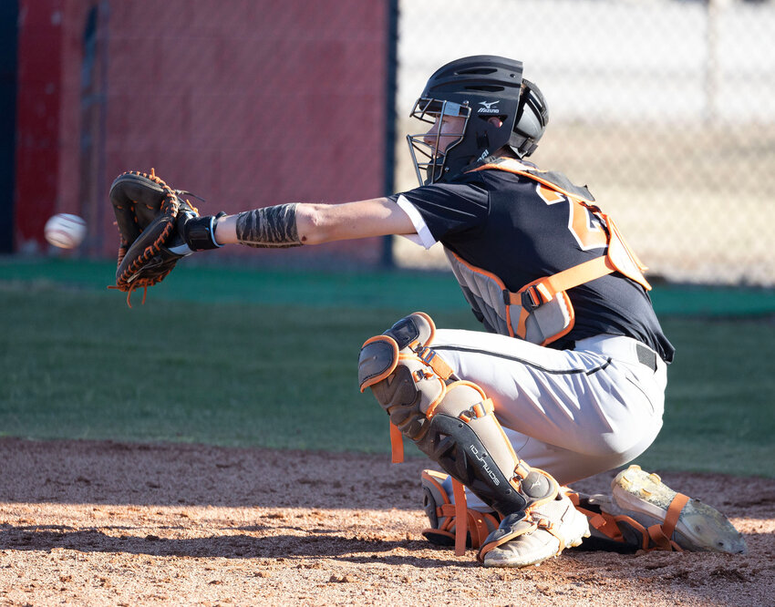 Buddy Cormany, senior catcher for the Bulldogs, is back behind the plate for Lexington’s baseball season.