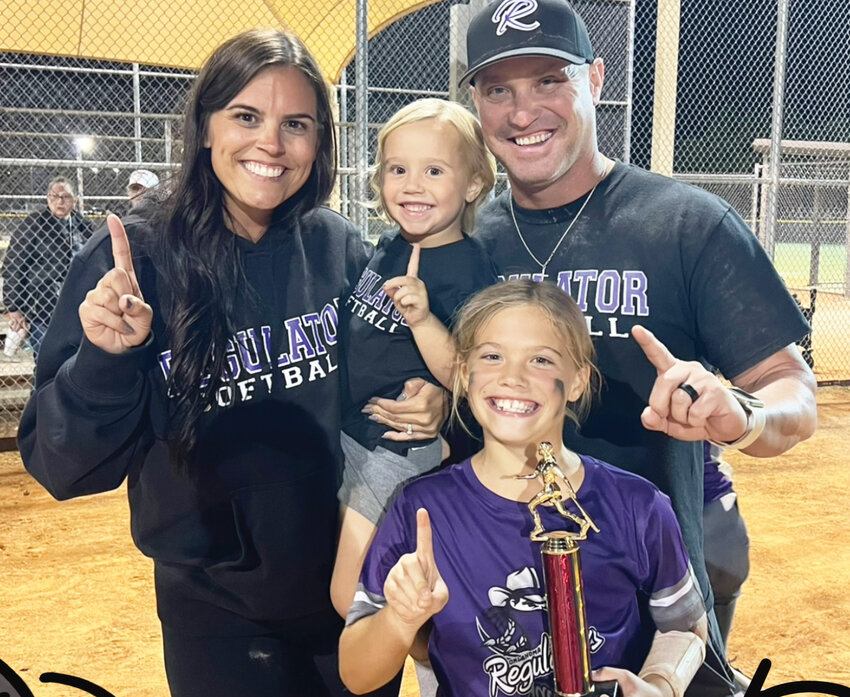 Purcell High School Alumni Jason Tompkins and his family, wife, Samantha and children Landri and Crue are now Dragons. Tompkins will teach computer science and coach softball and basketball.