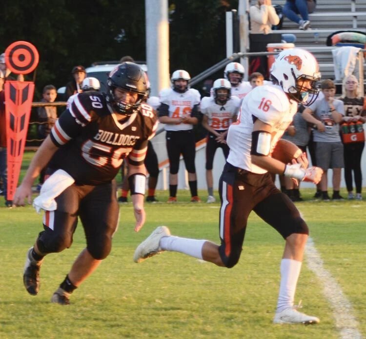 Dylan Cottrell returned a kickoff 85 yards for a touchdown against Wayne Friday night. Lexington was defeated by Wayne 22-21.