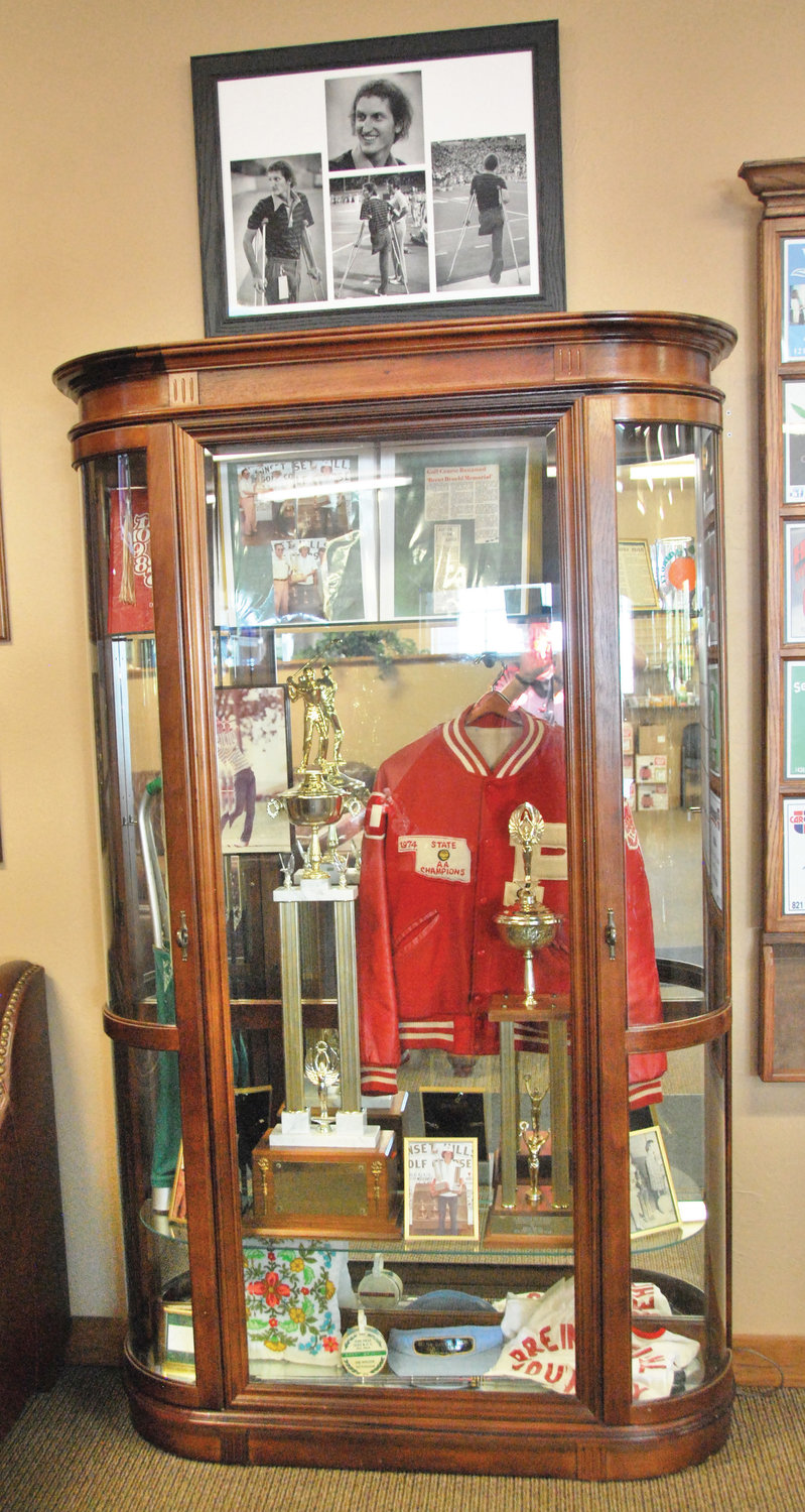 Long named the Brent Bruehl Memorial Golf Course, now the pro shop has a memorial to the courageous champion golfer that highlights his high school career.