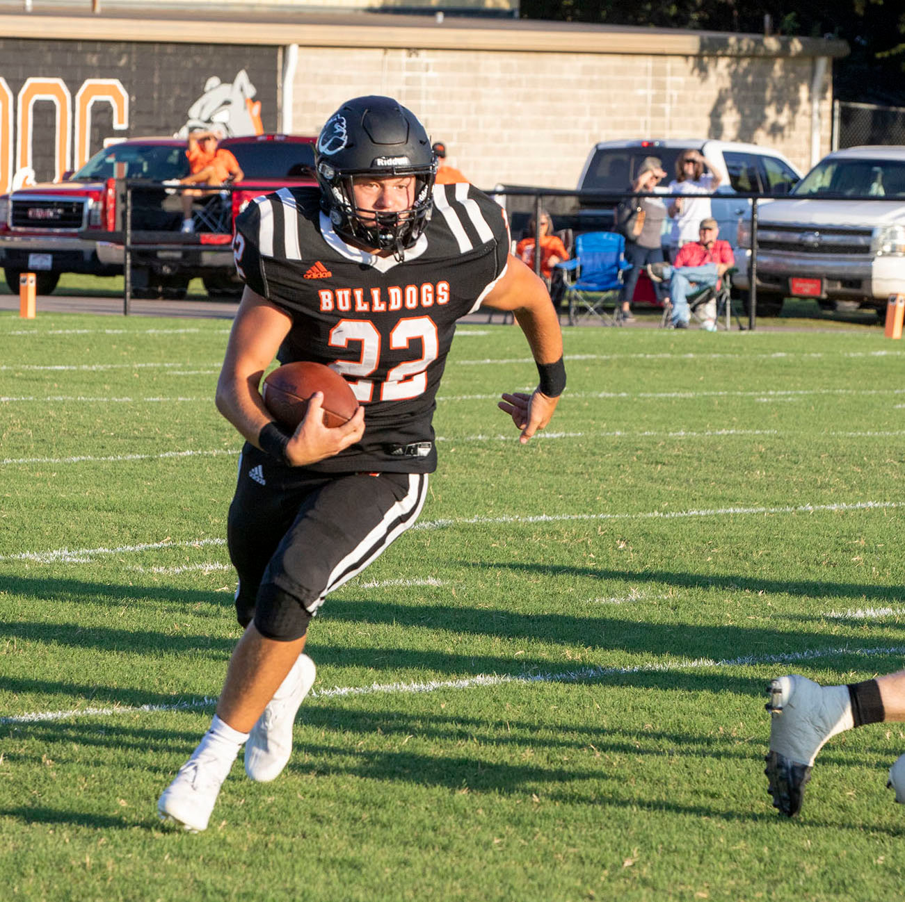 Wayne senior Brannon Lewelling runs with the ball at D.S. Zack Powell Stadium. Lewelling rushed for 86 yards on eight carries in Wayne’s 48-16 win over Walters Friday night.