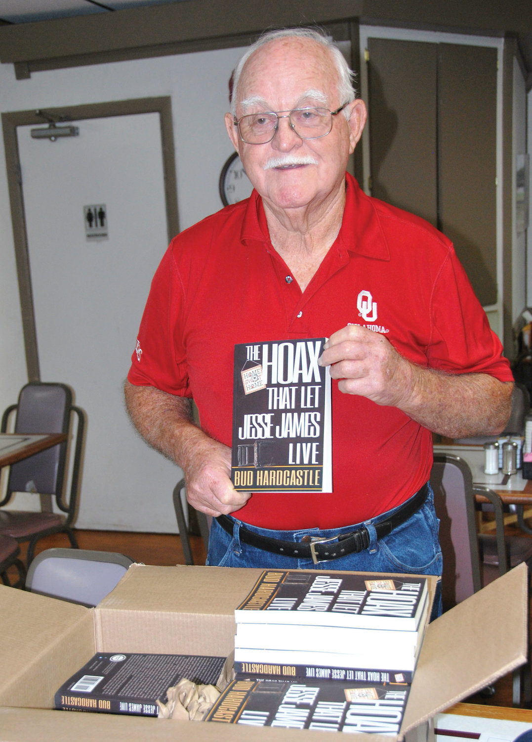 A shipment of Bud Hardcastle’s new book about Jesse James came into Purcell late last week.