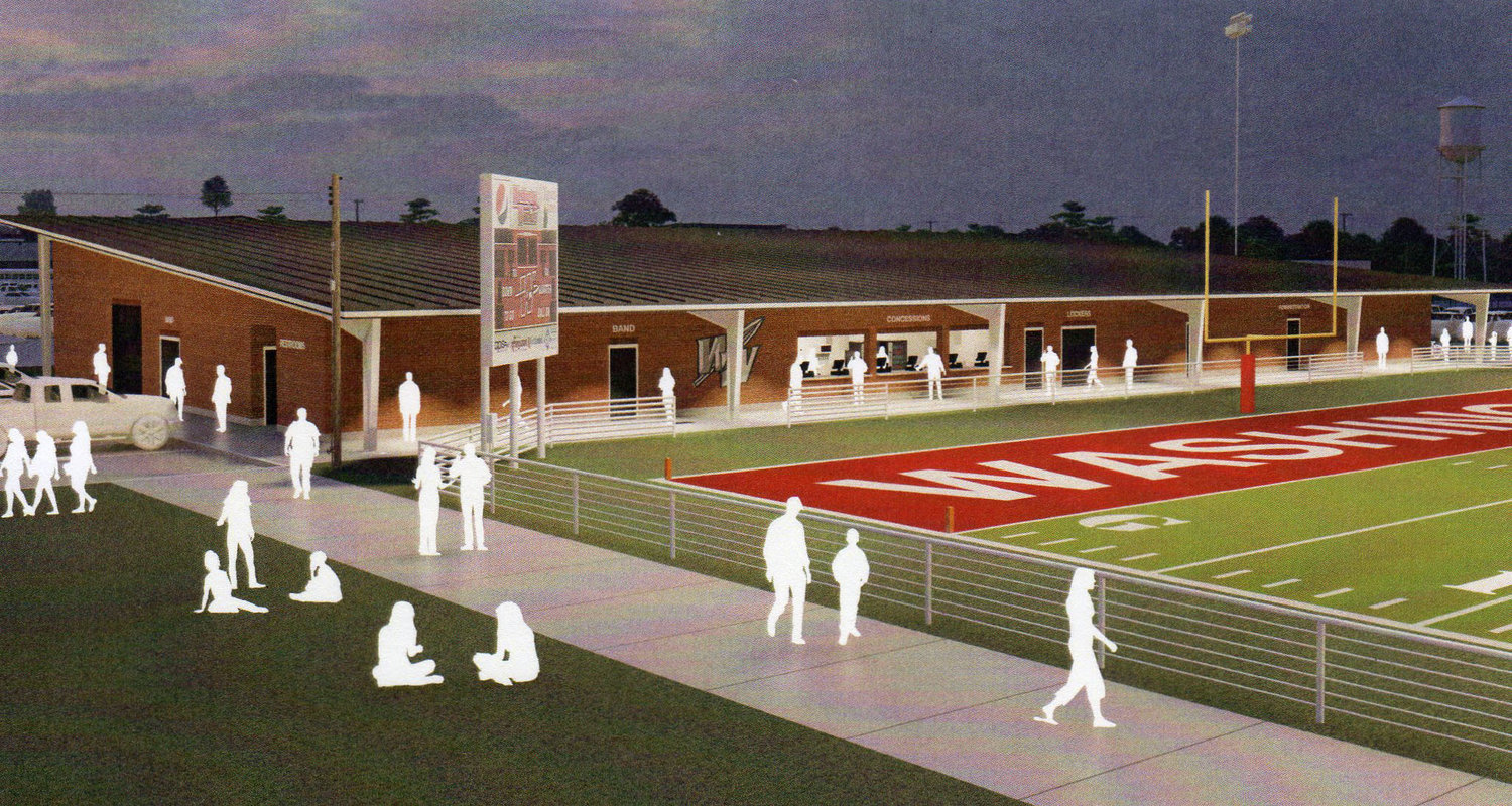 This 14,861-squre-foot Fine Arts Building will be constructed adjacent to the football field at Washington.