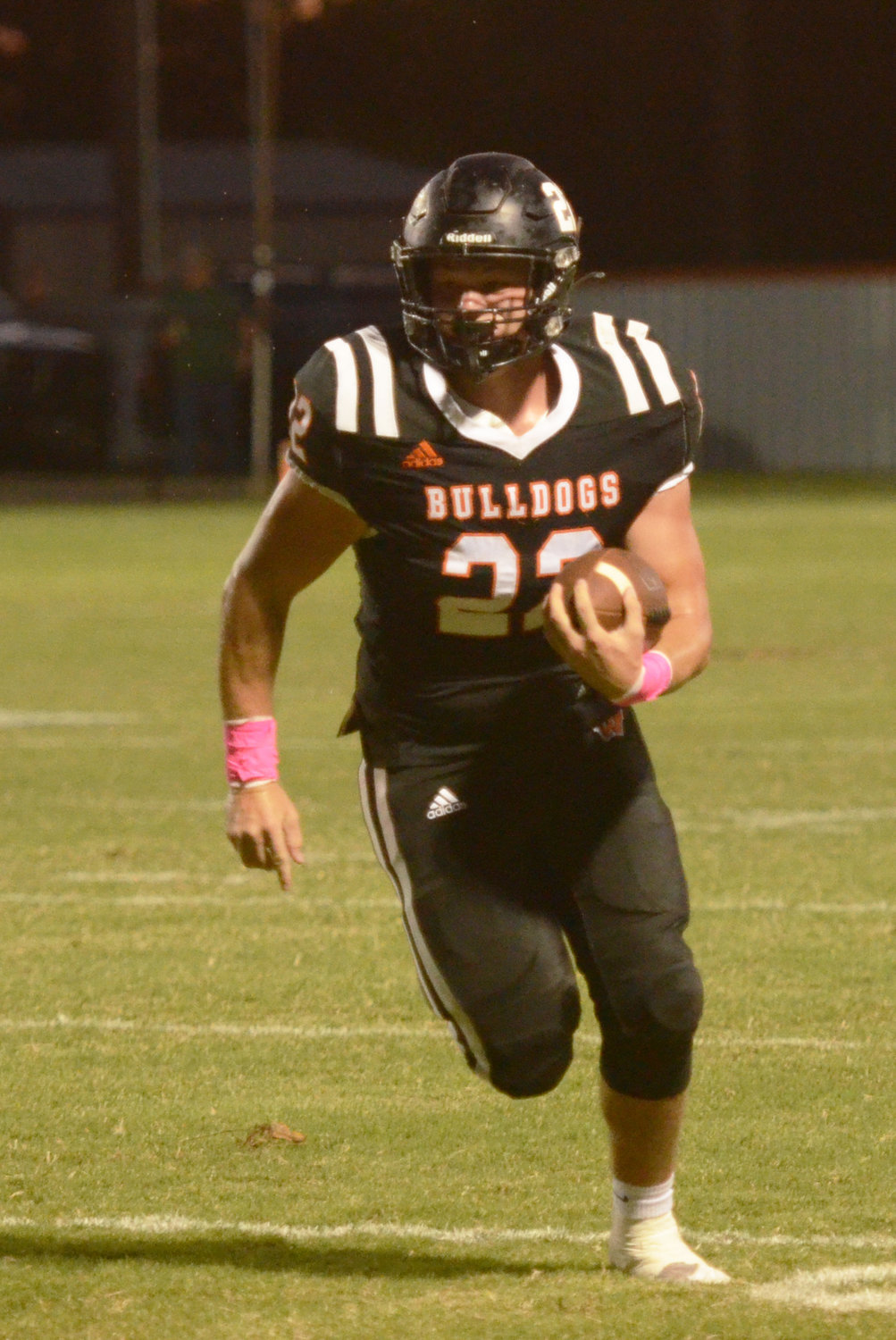 Wayne senior Brannon Lewelling rumbles down the field with the ball. Lewelling and Co. travel to Ringling Friday night.