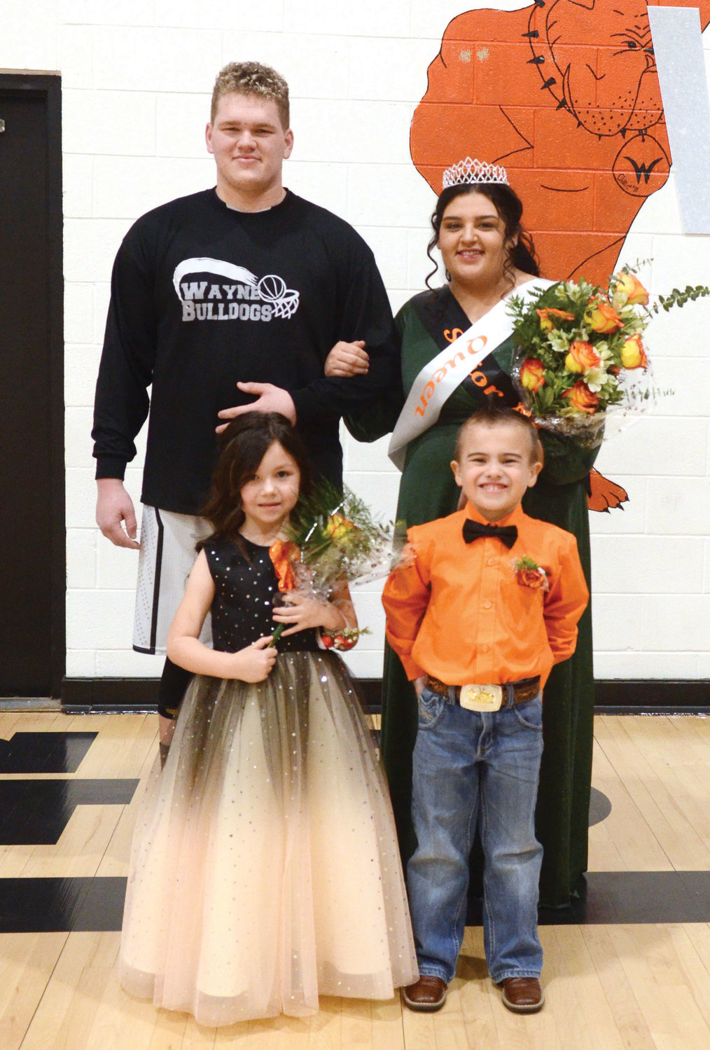 Wayne’s homecoming coronation Friday night concluded with Mayce Trejo being crowned queen and Andy Lee named king. The flower girl was Hayslee Smith and the crown bearer was Legend Adkins.