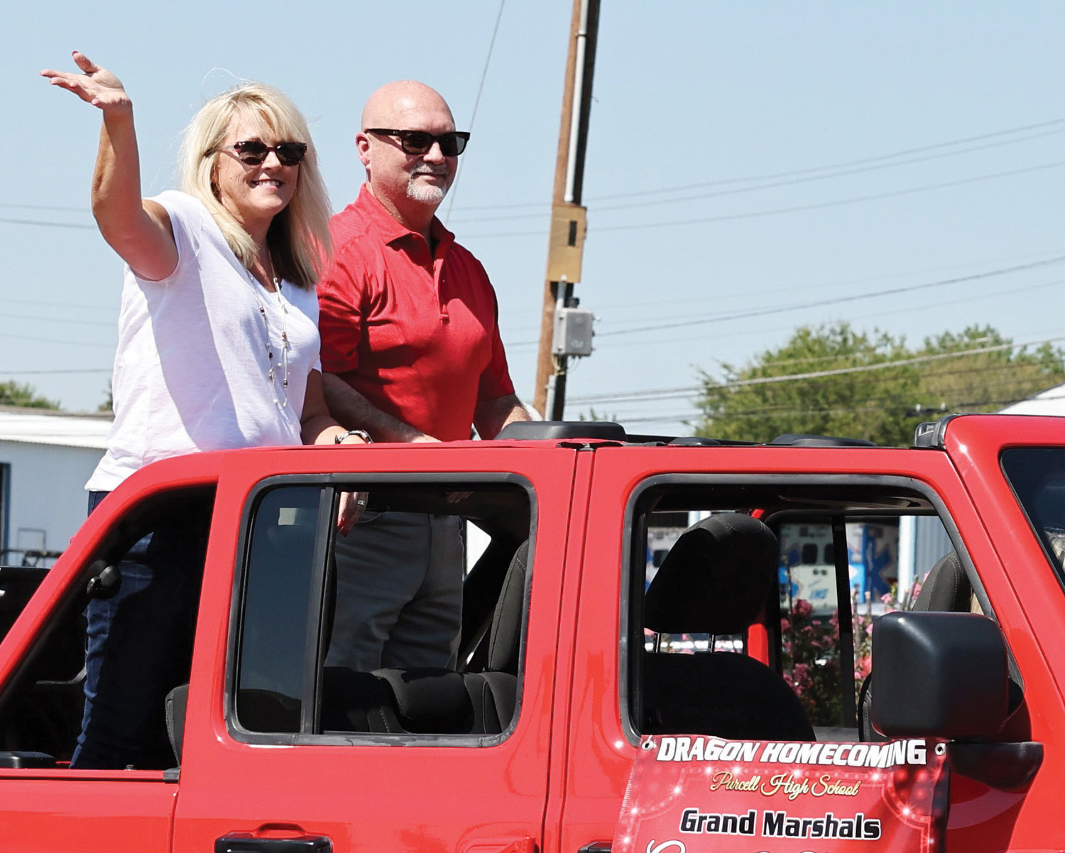 Tammy and Greg Dillard were grand marshals for the Purcell Homecoming parade on Friday.