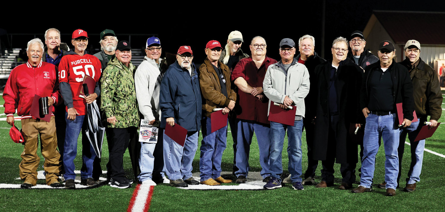 The 1972 Purcell State champion team was honored Friday night on the 50th anniversary of their title. Purcell City Council member Theda Engert presented the team with a proclamation naming the day “Purcell High School Dragons Football 1972 Class A State Football Champions Day.” Purcell schools also presented the team a resolution honoring the team from the Board of Education.