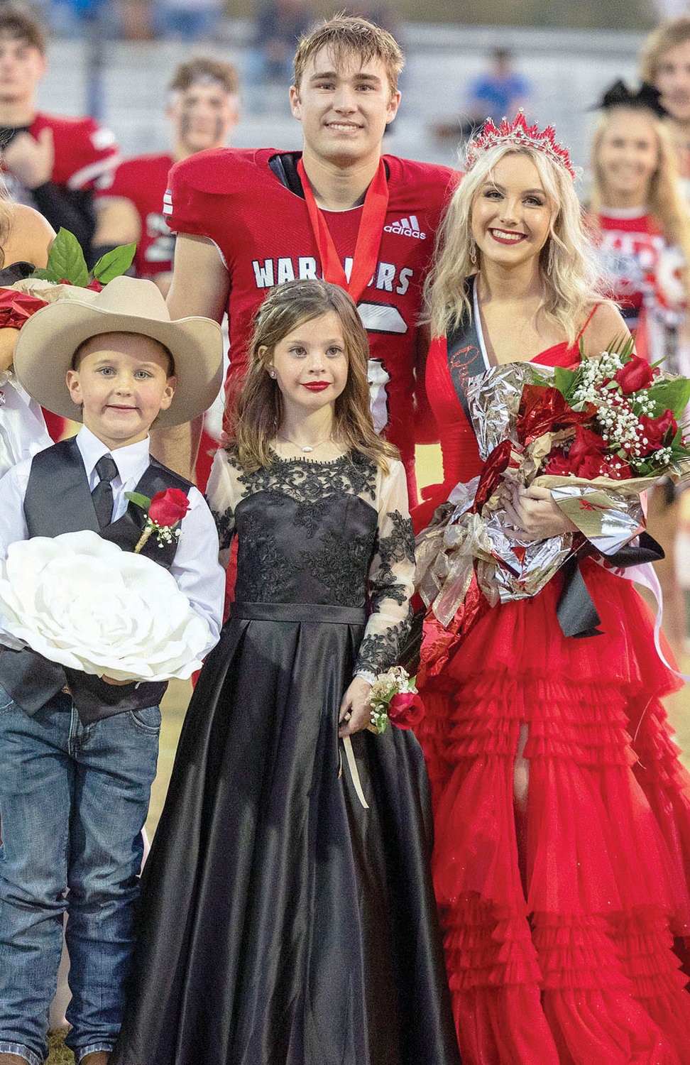 Washington’s homecoming coronation saw the crowning of Lydia Horinek as queen and Brayden Arthur as king. The crown bearer was Will Taylor and the flower girl was Harley Maddox.