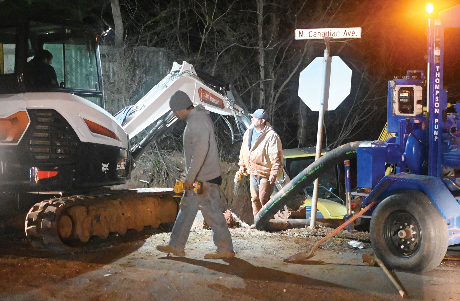 The main water line from the wells in Lexington sustained a major break at the corner of Canadian and Adams January 14 with water service cut off to the entire town of Purcell. Some residents had water as early as 4 a.m. City officials said water pressure was fully restored to most all customers by Sunday afternoon.