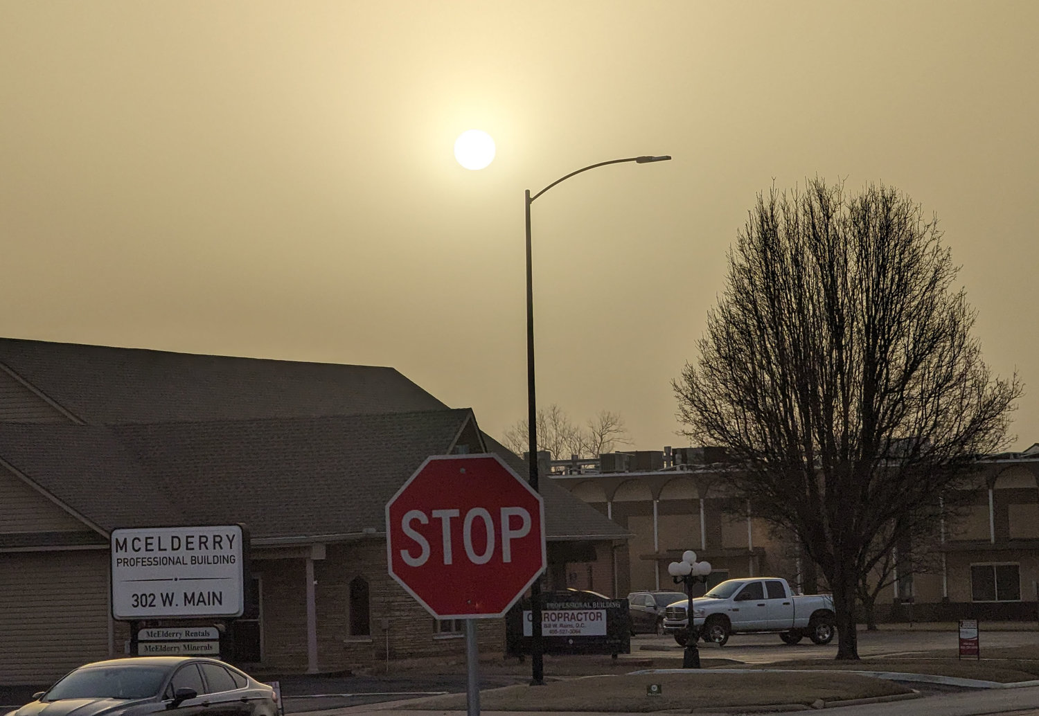 Strong winds with gusts over 50 mph blanked the sky with a dusty haze Tuesday afternoon.