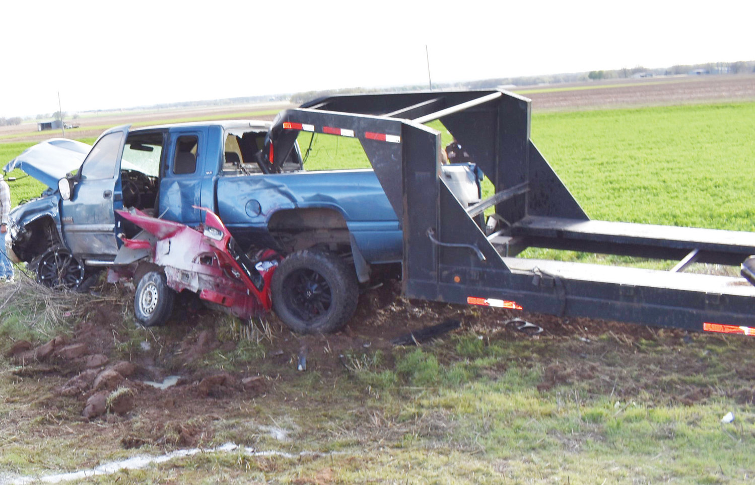 Two people were killed in this horrific two vehicle accident on I-35 Monday afternoon at mile marker 99.