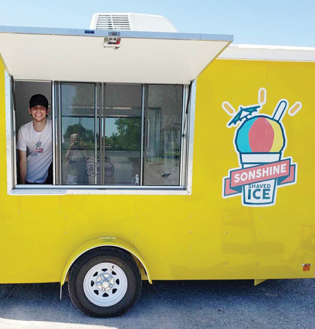 Zachary and his mother, Penny Jacobs, operate this shaved ice business in Wayne.