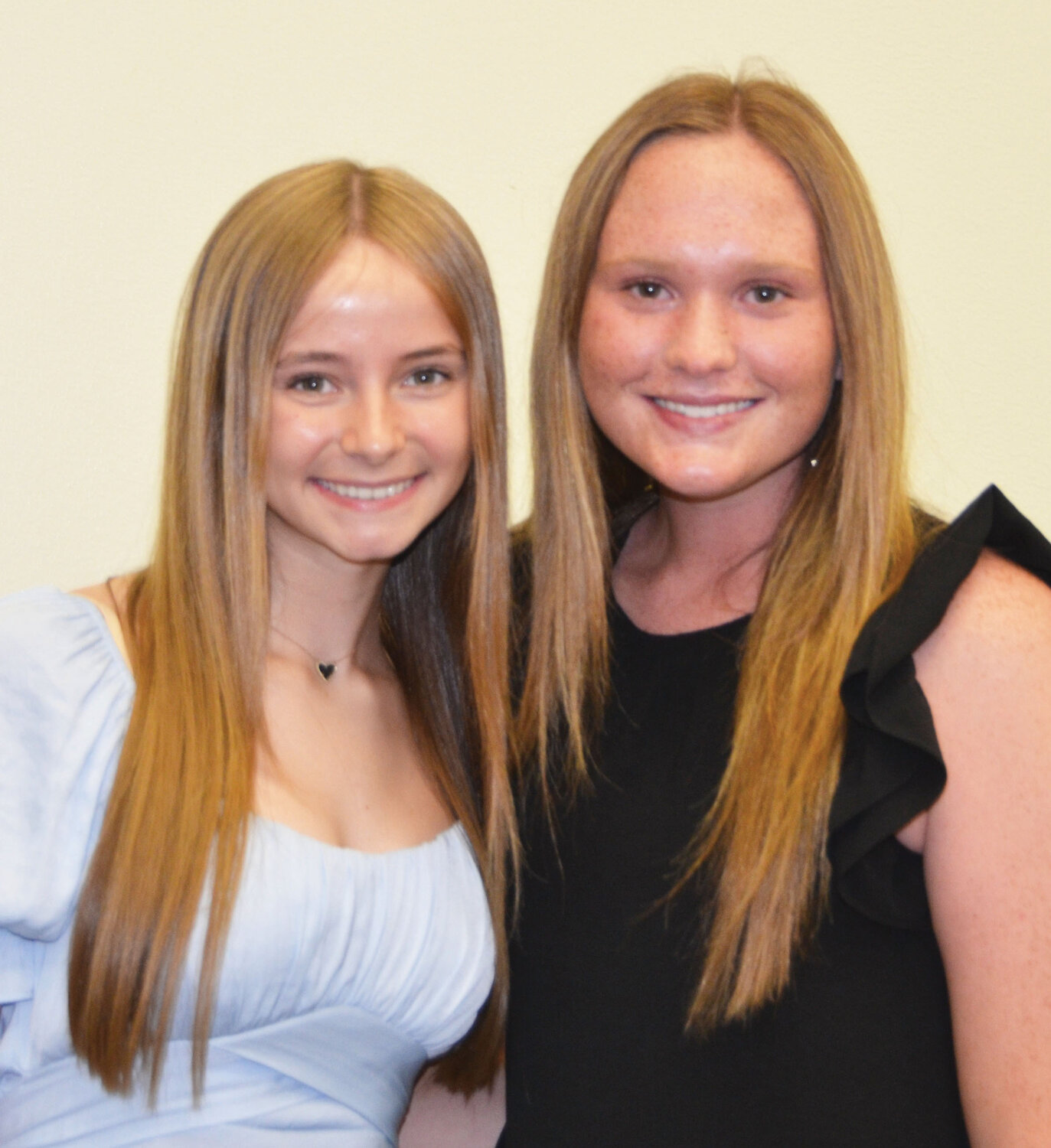 Gracie Pruitt, left,  and Karlee Tolle spoke to the Purcell Rotary Club last week about their experiences at Oklahoma Girls State.