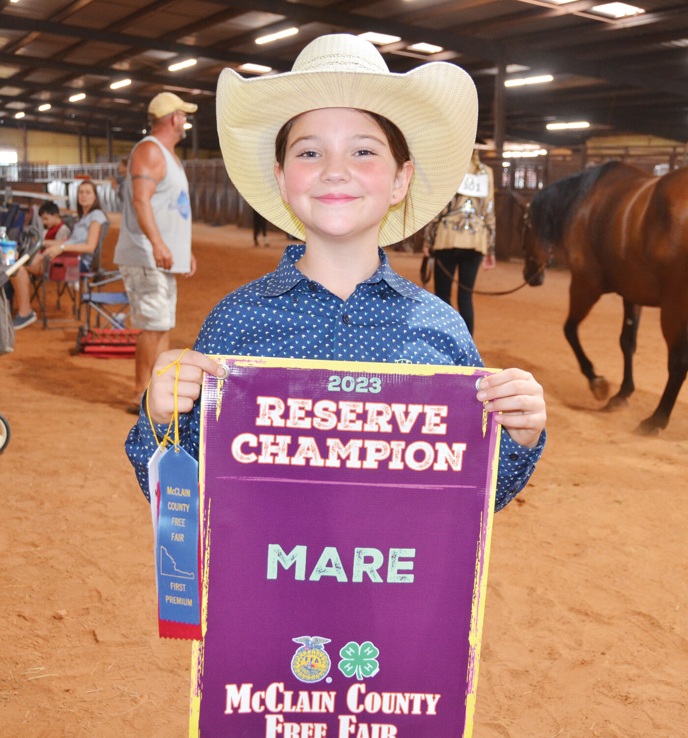 The mare belonging to Nolan Andrews was judged to be the Reserve Grand Champion at last week’s county fair.