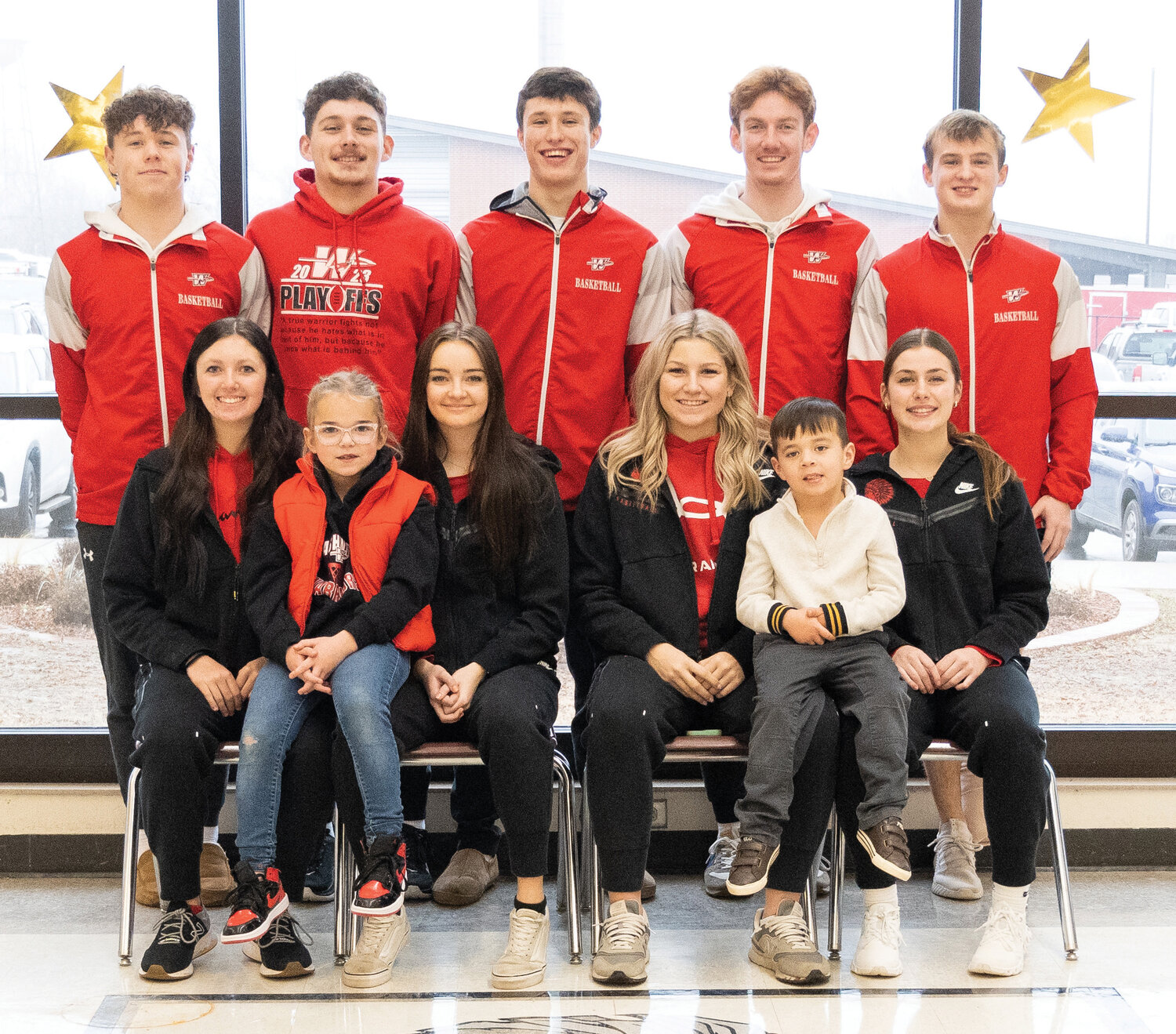 Washington High School will hold homecoming coronation Friday at 5:55 p.m. at the Warrior Event Center. Members of the homecoming court, from front left, include Kelby Beller, flower girl Jentrie Simon, Brinley Thomas, Shelbie Caveness, crown bearer Tucker Scholz and Bella Andrews. On the back row, from left, are Kade Norman, Jace Cole, Jeremiah Tontz, Noah Ladlee and Cole Beller. Cage Morris is not pictured.