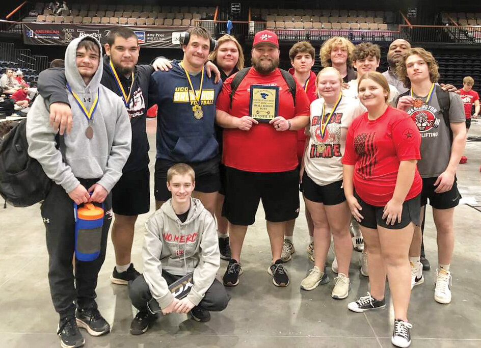 Washington’s boys finished runner-up as a team at the Bethel Powerlifting meet February 1. Chloe Mallory finished first individually for the girls while Naithen Spaulding and Tanner Olson both were first place finishers individually for the boys.